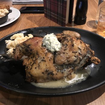 Bigfire - Skillet Roasted Half Chicken, smashed potatoes, pork belly Mac n cheese - American Near Me - Orlando, Florida Bigfire - Skillet Roasted Half Chicken, smashed potatoes, pork belly Mac n cheese - American Near Me - Orlando, Florida