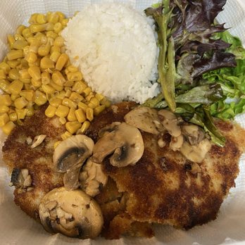 Liliha Bakery - Mushroom chicken plate. Gravy salad dressing on the side. - Bakeries Near Me - Honolulu, Hawaii