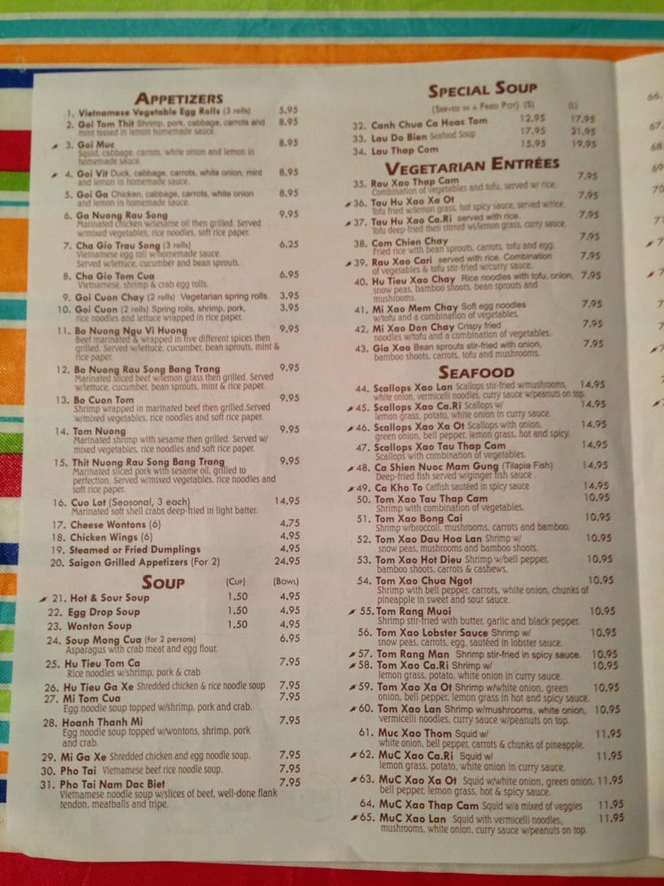 First page (take out menu - Oct 2013)