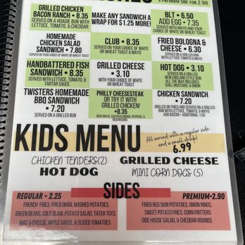 The Diner at Twisters - the menu - Ice Cream & Frozen Yogurt Near Me - Knoxville, Tennessee The Diner at Twisters - the menu - Ice Cream & Frozen Yogurt Near Me - Knoxville, Tennessee