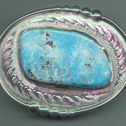 Cstom made turquoise buckle