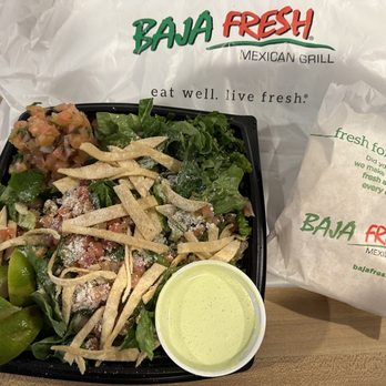 Baja Fresh - a salad and a bag of chips - Mexican Near Me - Toluca Lake, California Baja Fresh - a salad and a bag of chips - Mexican Near Me - Toluca Lake, California