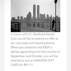 Briarfield Dental Care - Email received from Briarfield Dental Care on 9/11/23
