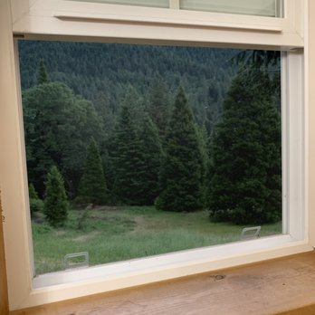 The Dunsmuir Lodge - View from bathroom - Hotels Near Me - Dunsmuir, California