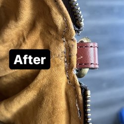 Victor's Shoe Repair - Inside of mended purse
