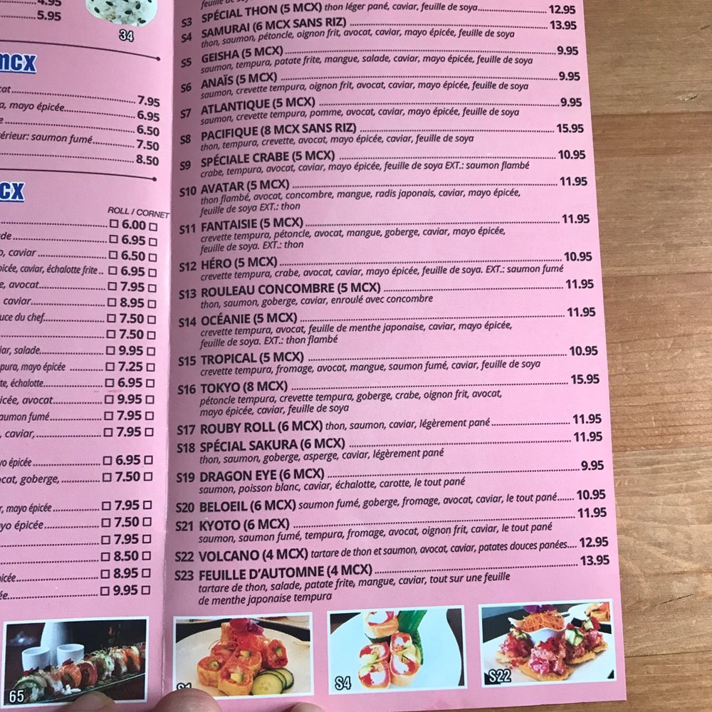 Toro Sushi Express - the menu for the restaurant - Sushi Bars Near Me - Beloeil, Quebec Toro Sushi Express - the menu for the restaurant - Sushi Bars Near Me - Beloeil, Quebec