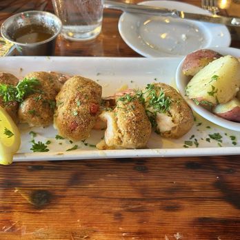 Capt. Anderson's Restaurant - This is stuffed jumbo gulf shrimp that tasted phenomenal. - Seafood Near Me - Panama City Beach, Florida Capt. Anderson's Restaurant - This is stuffed jumbo gulf shrimp that tasted phenomenal. - Seafood Near Me - Panama City Beach, Florida