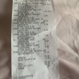 Gift cards purchase