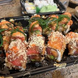 New Fresh Wok - Top to bottom: Green River Roll and Tiger Roll