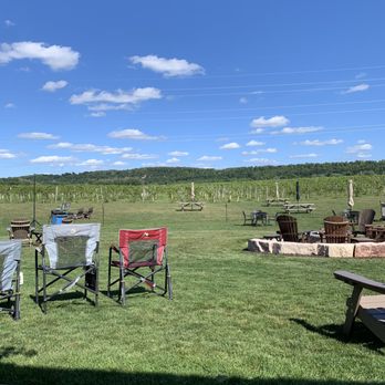 LedgeStone Vineyards - View from terrace - Wineries Near Me - Greenleaf, Wisconsin