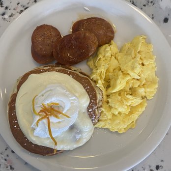 Moke’s Bread And Breakfast - Sunrise breakfast #1 with liliko'i pancakes - Breakfast & Brunch Near Me - Honolulu, Hawaii Moke’s Bread And Breakfast - Sunrise breakfast #1 with liliko'i pancakes - Breakfast & Brunch Near Me - Honolulu, Hawaii