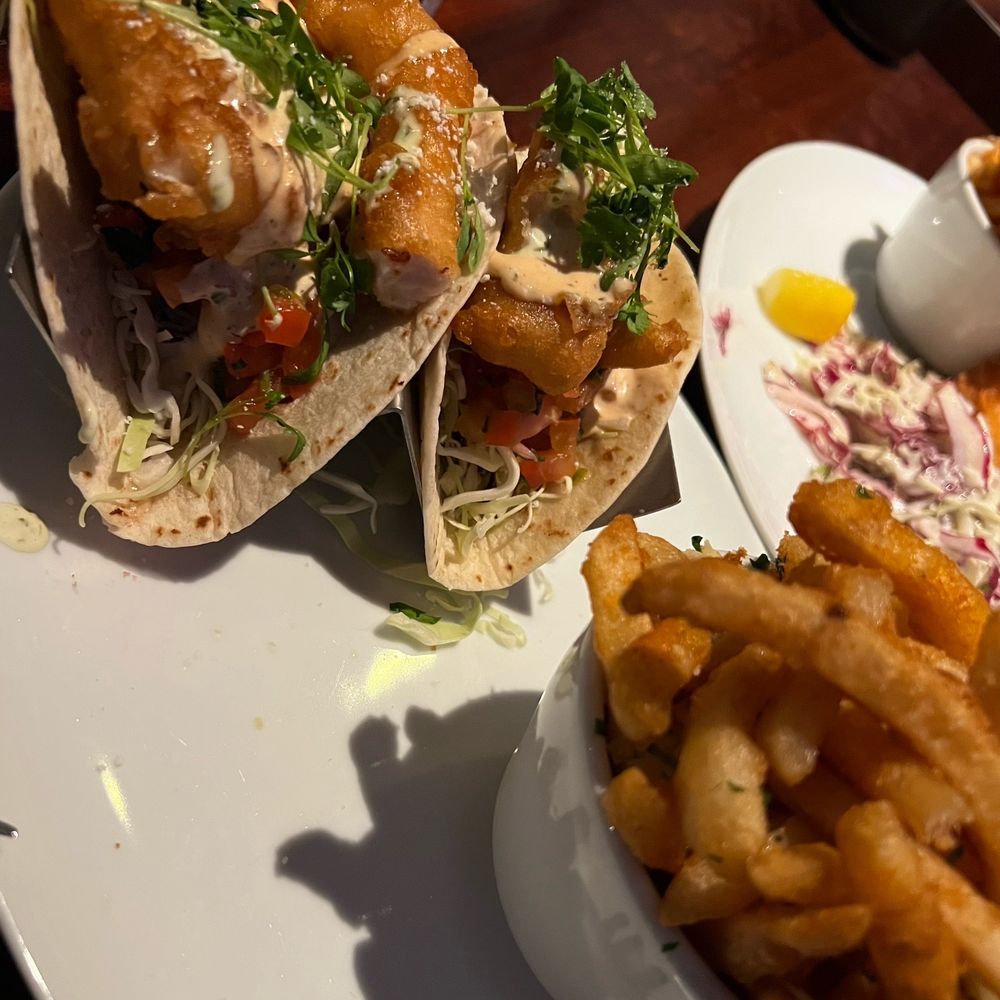 FishBar - Fishbar Fish Tacos Baja fried with garlic fries - Seafood Near Me - Manhattan Beach, California FishBar - Fishbar Fish Tacos Baja fried with garlic fries - Seafood Near Me - Manhattan Beach, California