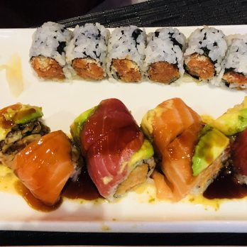 Kashi - Lobster Rainbow Roll & Spicy Salmon - Japanese Near Me - Bellmore, New York