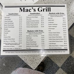 Mac's Grill - Menu