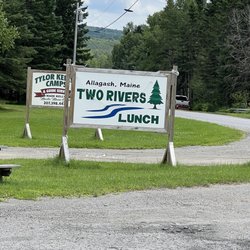 Two Rivers Lunch - Road sign