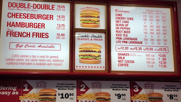 Menu photo 4 In-N-Out Burger San Jose, CA Menu photo 4 In-N-Out Burger San Jose, CA
