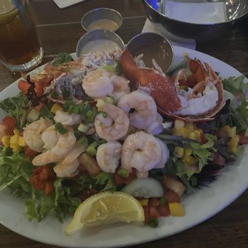 JB's on the Beach - Janet's Lobster & Shrimp Salad- pretty good - I asked for dressing on side to make it healthier choice. - Seafood Near Me - Deerfield Beach, Florida