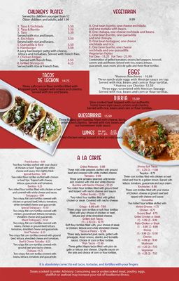 Menu photo 1 Calvillo Mexican Grill Warner Robins, GA