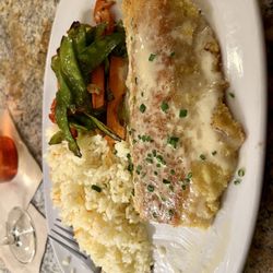 Milton's - Walleye, rice ( so good) and veggies.