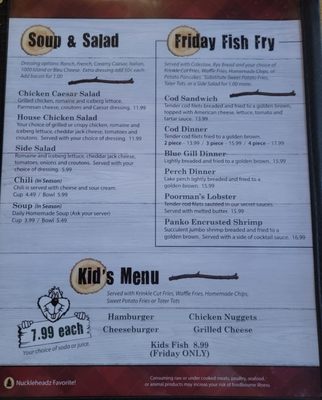 Menu photo 2 Nuckleheadz Bar & Grill West Bend, WI Menu photo 2 Nuckleheadz Bar & Grill West Bend, WI