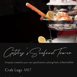 Gatsby's Prime Steakhouse - Seafood Tower Menu