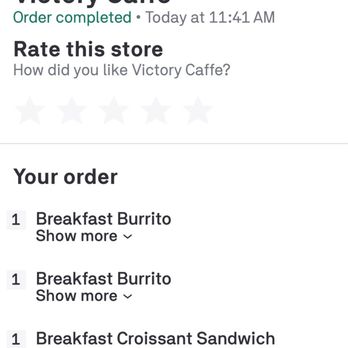 Victory Caffe - My order from Postmates - Coffee & Tea Near Me - Van Nuys, California