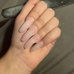 Diana Nails - This was after I filed it and made the bumps go down and the huge mountains in the middle of my nails.