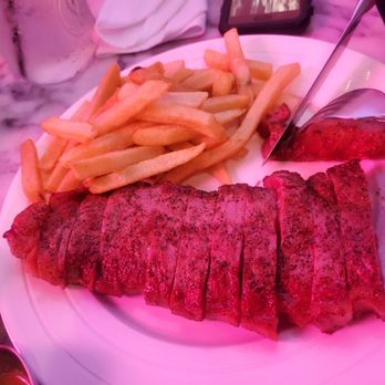 Oceania Seafood and Bar - Steak with fries (sub for rice) - Seafood Near Me - Queens, New York Oceania Seafood and Bar - Steak with fries (sub for rice) - Seafood Near Me - Queens, New York