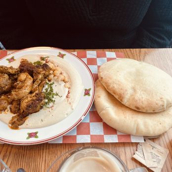 Cafe Landwer - chicken shawarma hummus bowl* - Mediterranean Near Me - Boston, Massachusetts Cafe Landwer - chicken shawarma hummus bowl* - Mediterranean Near Me - Boston, Massachusetts