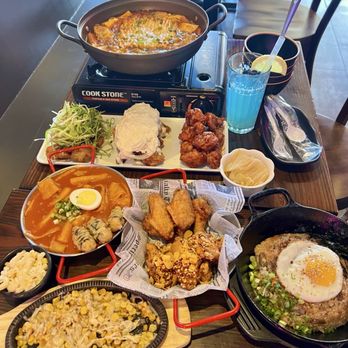 Mr. Dak - Army stew (budae jigae) Three Flavor Special Chicken - Chicken Wings Near Me - Flushing, New York