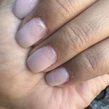 Petals & Polish - Uneven French ombré dip powder - Nail Salons Near Me - Livermore, California
