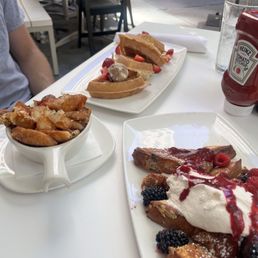 Malt Waffles and Brioche French Toast Malt Waffles and Brioche French Toast