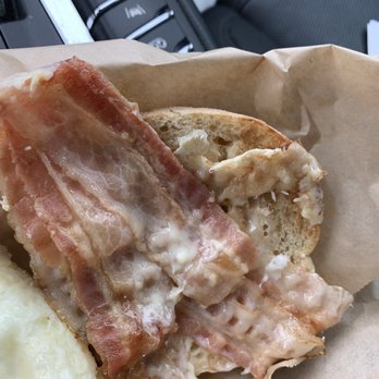 Central Cup - a bacon and egg sandwich in a paper bag - Coffee & Tea Near Me - Leominster, Massachusetts