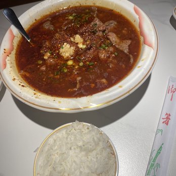 Szechuan House - Boiled Lamb slices in spicy both - Szechuan Near Me - Midland, Texas Szechuan House - Boiled Lamb slices in spicy both - Szechuan Near Me - Midland, Texas