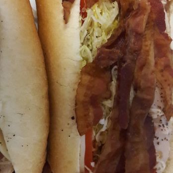 Gili's Sub Shop Cafe - 4.16.19 #9 Turkey Club. Omg...I'm going bacon bonkers..$8 - Sandwiches Near Me - Hollywood, Florida Gili's Sub Shop Cafe - 4.16.19 #9 Turkey Club. Omg...I'm going bacon bonkers..$8 - Sandwiches Near Me - Hollywood, Florida