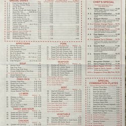 China King - Menu 5/2022