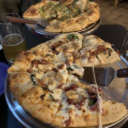 Chicken Alfredo Pizza and Pickle Pizza Chicken Alfredo Pizza and Pickle Pizza