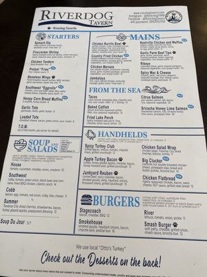 Menu photo 2 Riverdog Tavern Middleville, MI Menu photo 2 Riverdog Tavern Middleville, MI