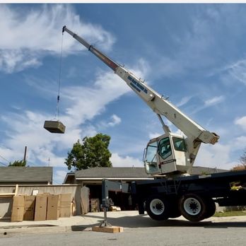 State Crane Services - Last-minute Sunday job for a customer who needed a spa removed before her rental deadline. We responded quickly, on time and completed lift - Crane Services Near Me - Pomona, California State Crane Services - Last-minute Sunday job for a customer who needed a spa removed before her rental deadline. We responded quickly, on time and completed lift - Crane Services Near Me - Pomona, California