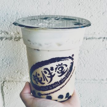 Half & Half Tea Express - Almond Milk Tea with Sea Salt Latte Pudding and Boba - Juice Bars & Smoothies Near Me - Monterey Park, California