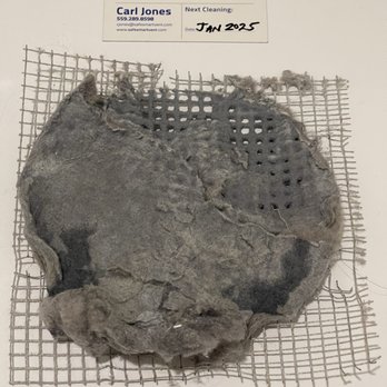 SafeSmart Dryer Vent Services - This screen was completely blocking my dryer's vent to the outside. - Air Duct Cleaning Near Me - Clovis, California