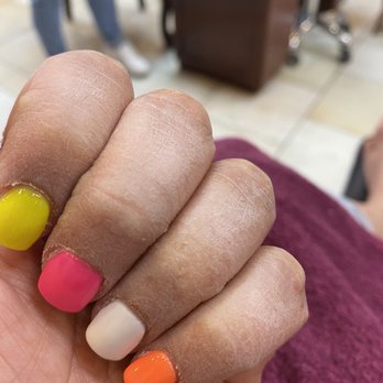 Red Persimmon Nails and Spa - See how dry my fingers are from them soaking in acetone? - Nail Salons Near Me - Upland, California