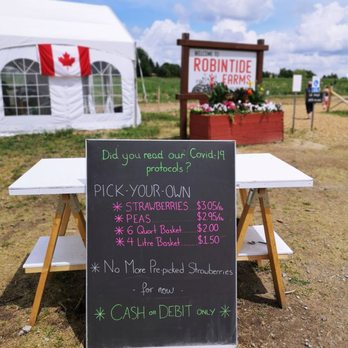 Robintide Farms - Robintide Farms - Pricing Board (2020) - Farms Near Me - Maple, Ontario