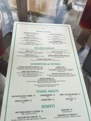 Menu photo 4 Aquamarine Orlando, FL