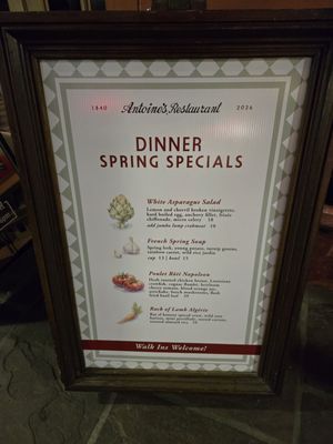 Menu photo 2 Antoine's Restaurant New Orleans, LA Menu photo 2 Antoine's Restaurant New Orleans, LA