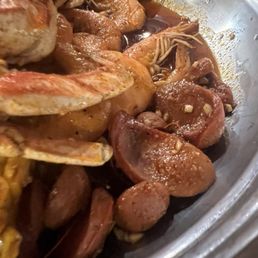 Crab shrimp and sausage Crab shrimp and sausage