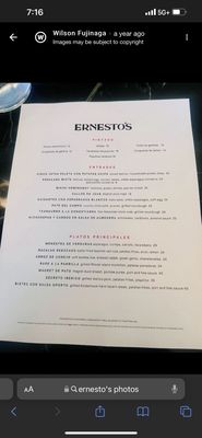 Menu photo 4 Ernesto’s New York, NY