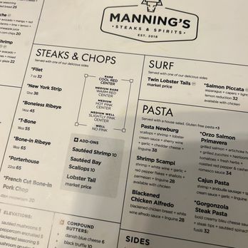 Manning’s Steaks And Spirits - Steakhouses Near Me - Littleton, Colorado