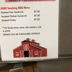 JAMS Smoking BBQ - The initial limited menu. Worth every penny!!
