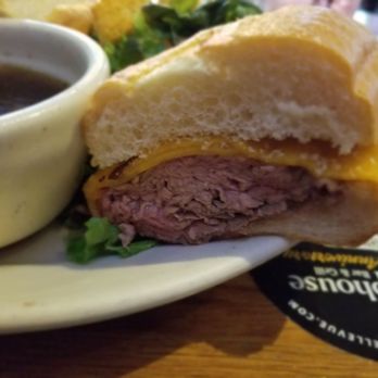 The Pumphouse Bar & Grill - French dip w/side salad (instead of fries) - American Near Me - Bellevue, Washington
